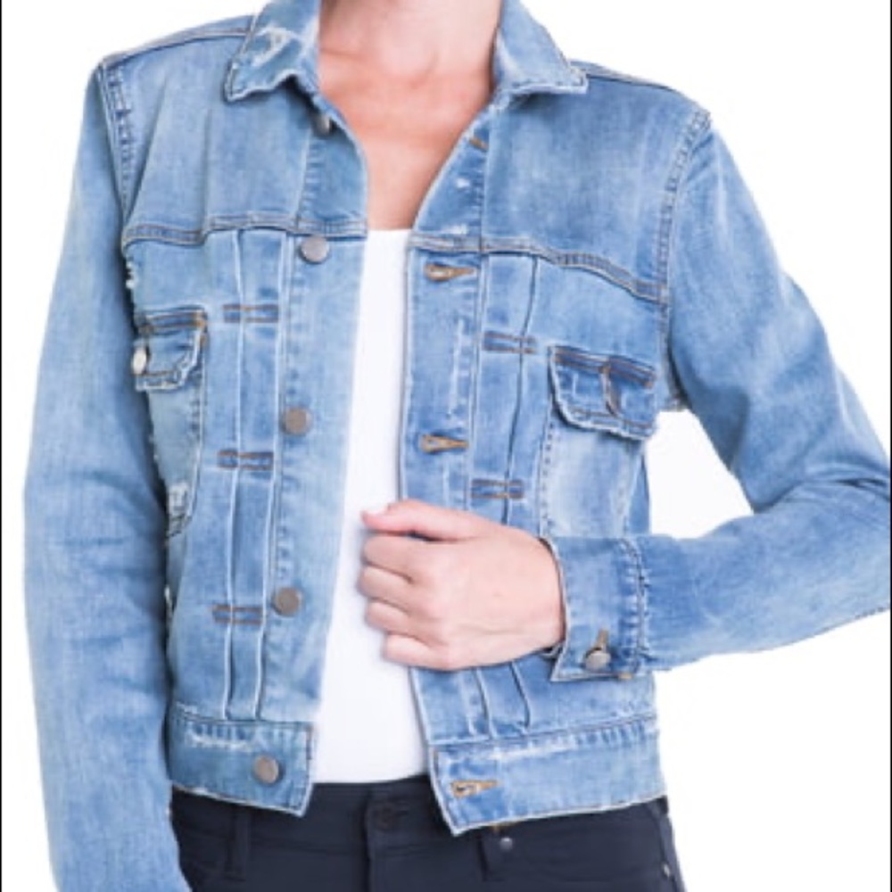 Liverpool Pleated Denim Jacket Small